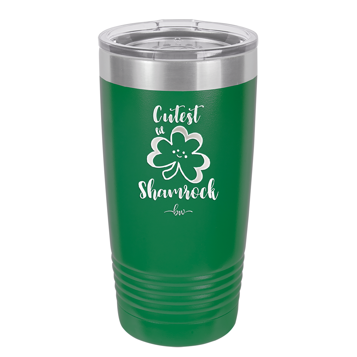 Cutest Lil Shamrock - Laser Engraved Stainless Steel Drinkware - 1796 -