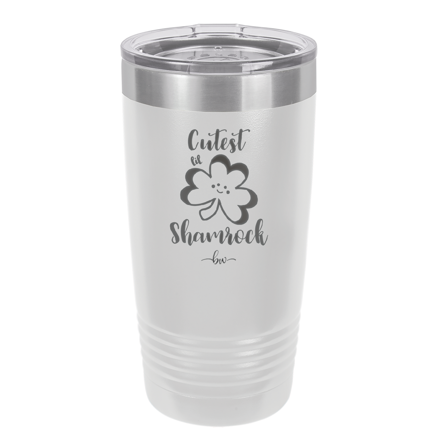 Cutest Lil Shamrock - Laser Engraved Stainless Steel Drinkware - 1796 -
