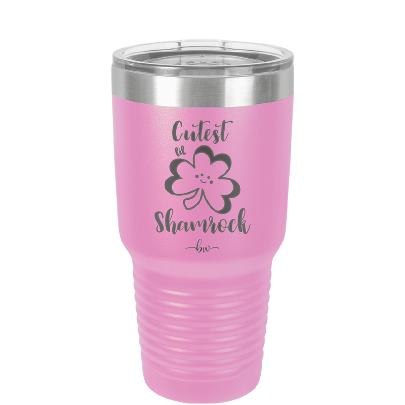 Cutest Lil Shamrock - Laser Engraved Stainless Steel Drinkware - 1796 -