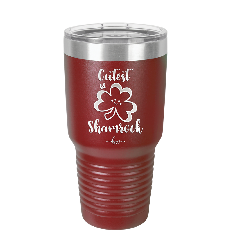Cutest Lil Shamrock - Laser Engraved Stainless Steel Drinkware - 1796 -