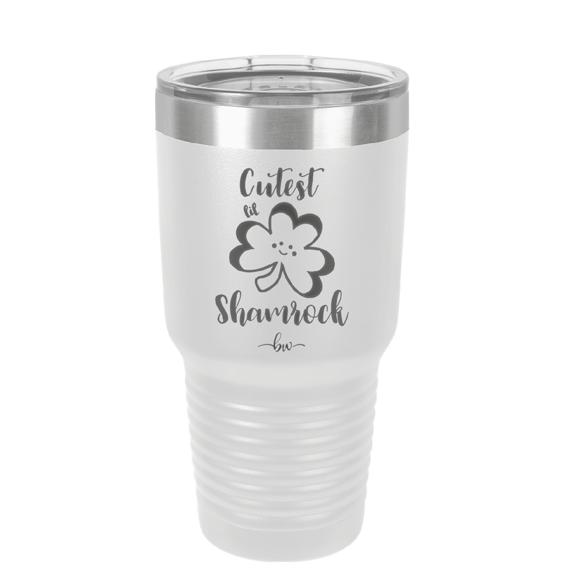 Cutest Lil Shamrock - Laser Engraved Stainless Steel Drinkware - 1796 -