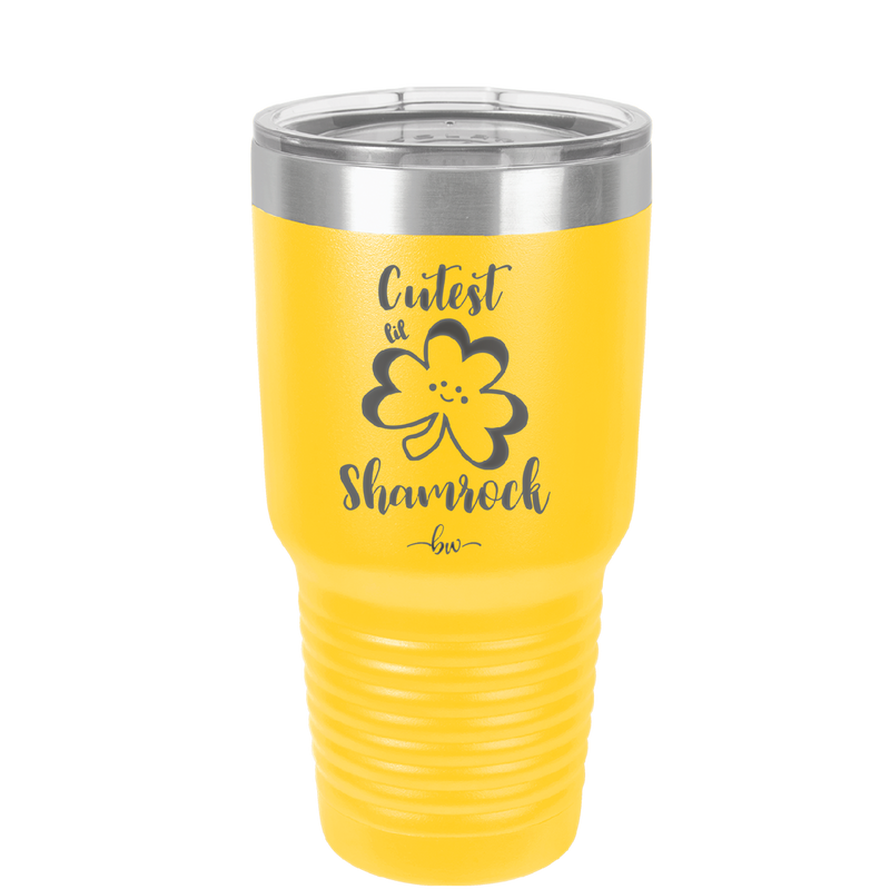 Cutest Lil Shamrock - Laser Engraved Stainless Steel Drinkware - 1796 -