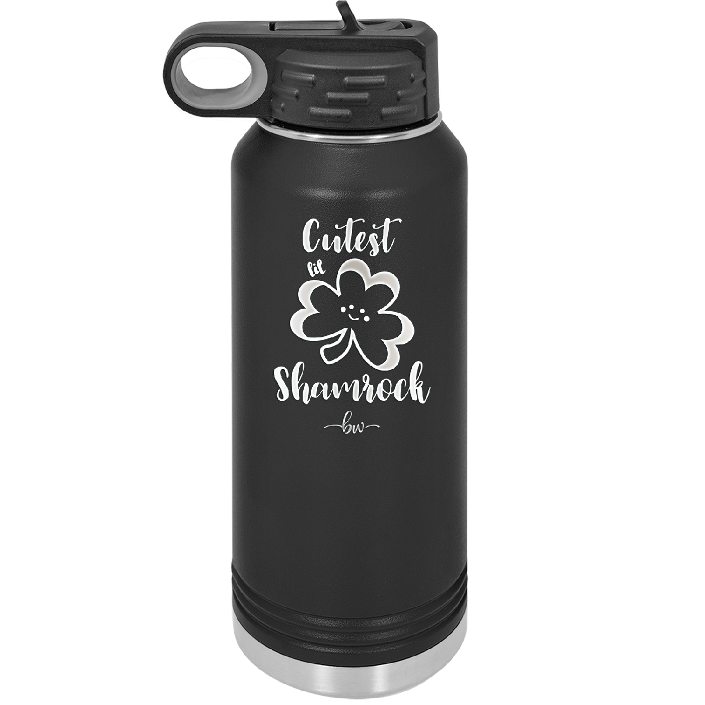 Cutest Lil Shamrock - Laser Engraved Stainless Steel Drinkware - 1796 -