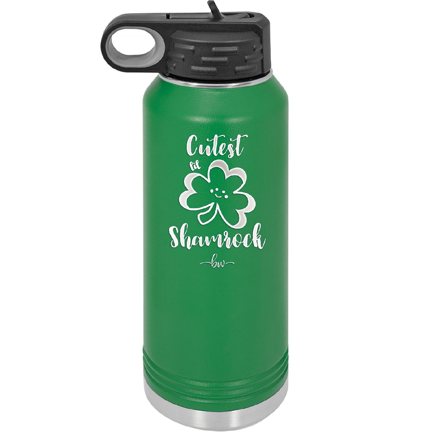 Cutest Lil Shamrock - Laser Engraved Stainless Steel Drinkware - 1796 -