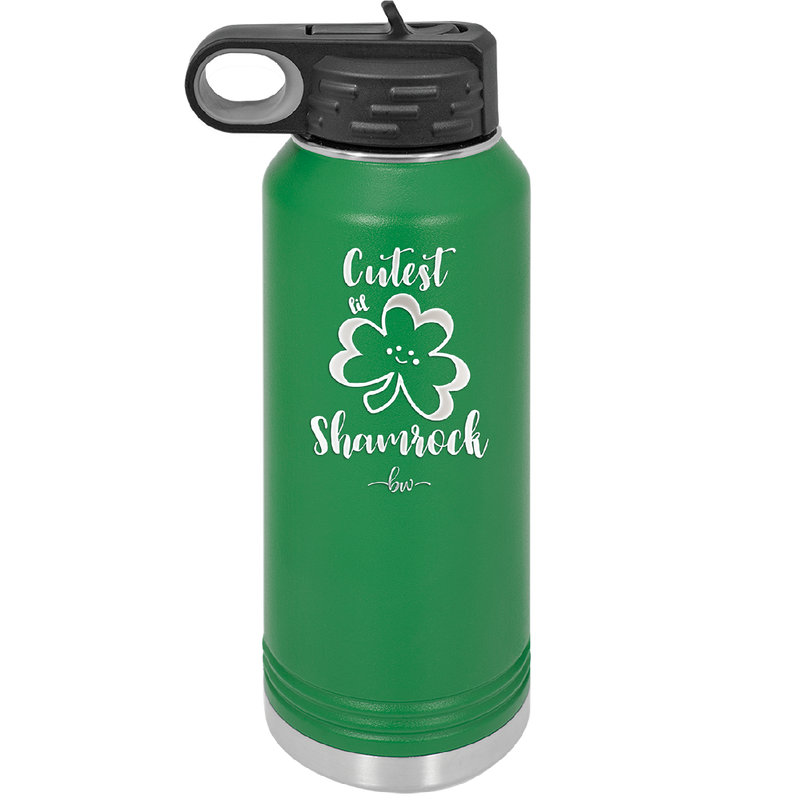 Cutest Lil Shamrock - Laser Engraved Stainless Steel Drinkware - 1796 -