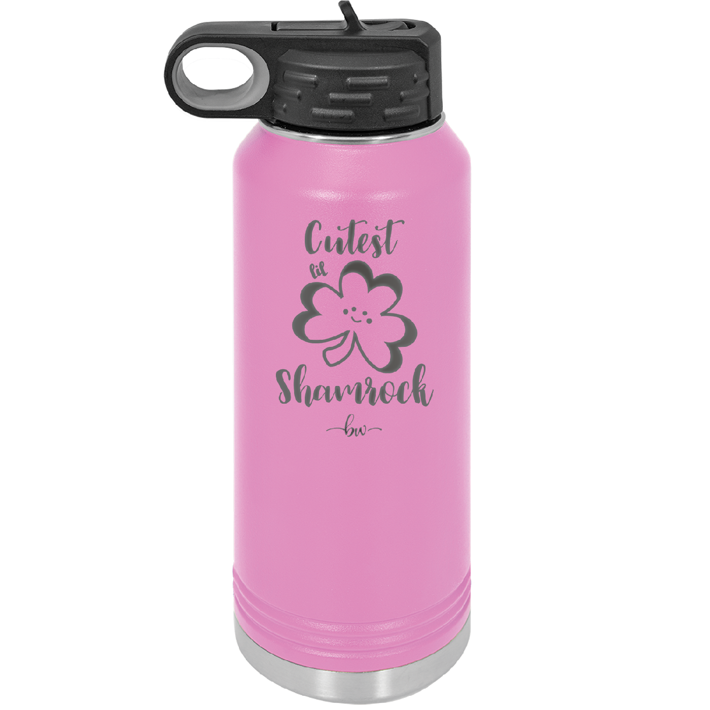 Cutest Lil Shamrock - Laser Engraved Stainless Steel Drinkware - 1796 -