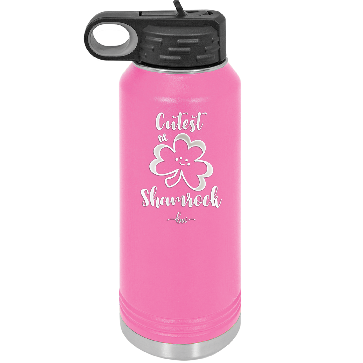 Cutest Lil Shamrock - Laser Engraved Stainless Steel Drinkware - 1796 -