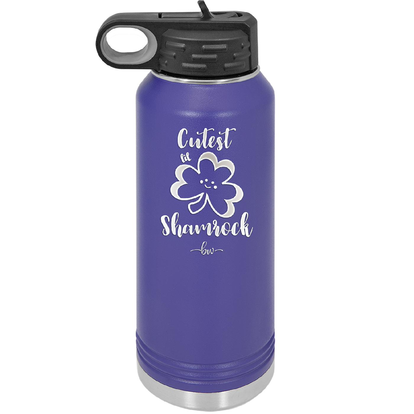 Cutest Lil Shamrock - Laser Engraved Stainless Steel Drinkware - 1796 -