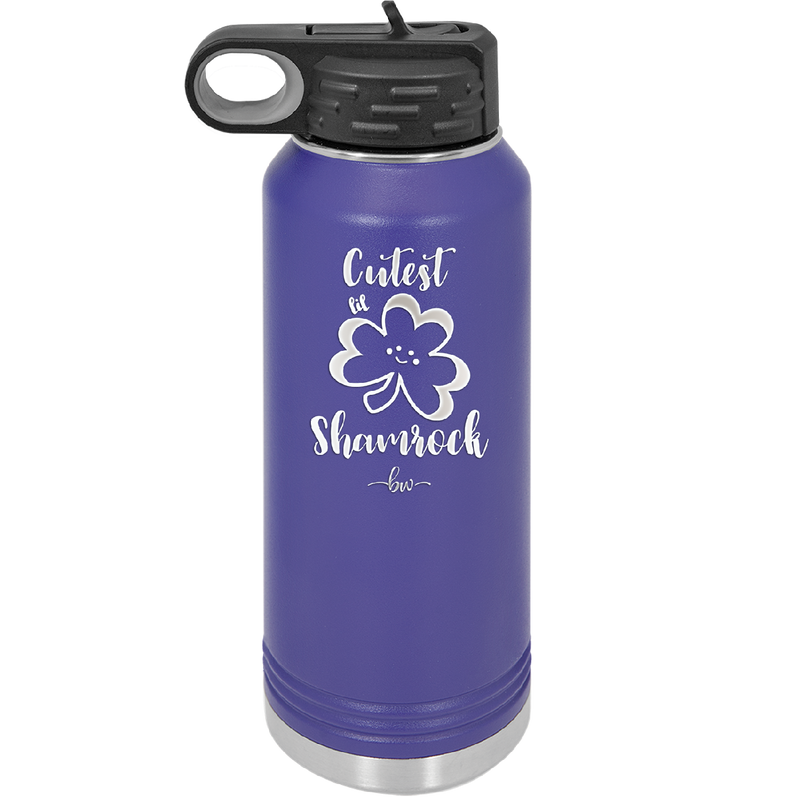 Cutest Lil Shamrock - Laser Engraved Stainless Steel Drinkware - 1796 -