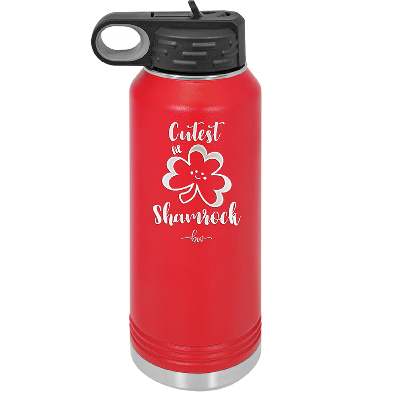 Cutest Lil Shamrock - Laser Engraved Stainless Steel Drinkware - 1796 -