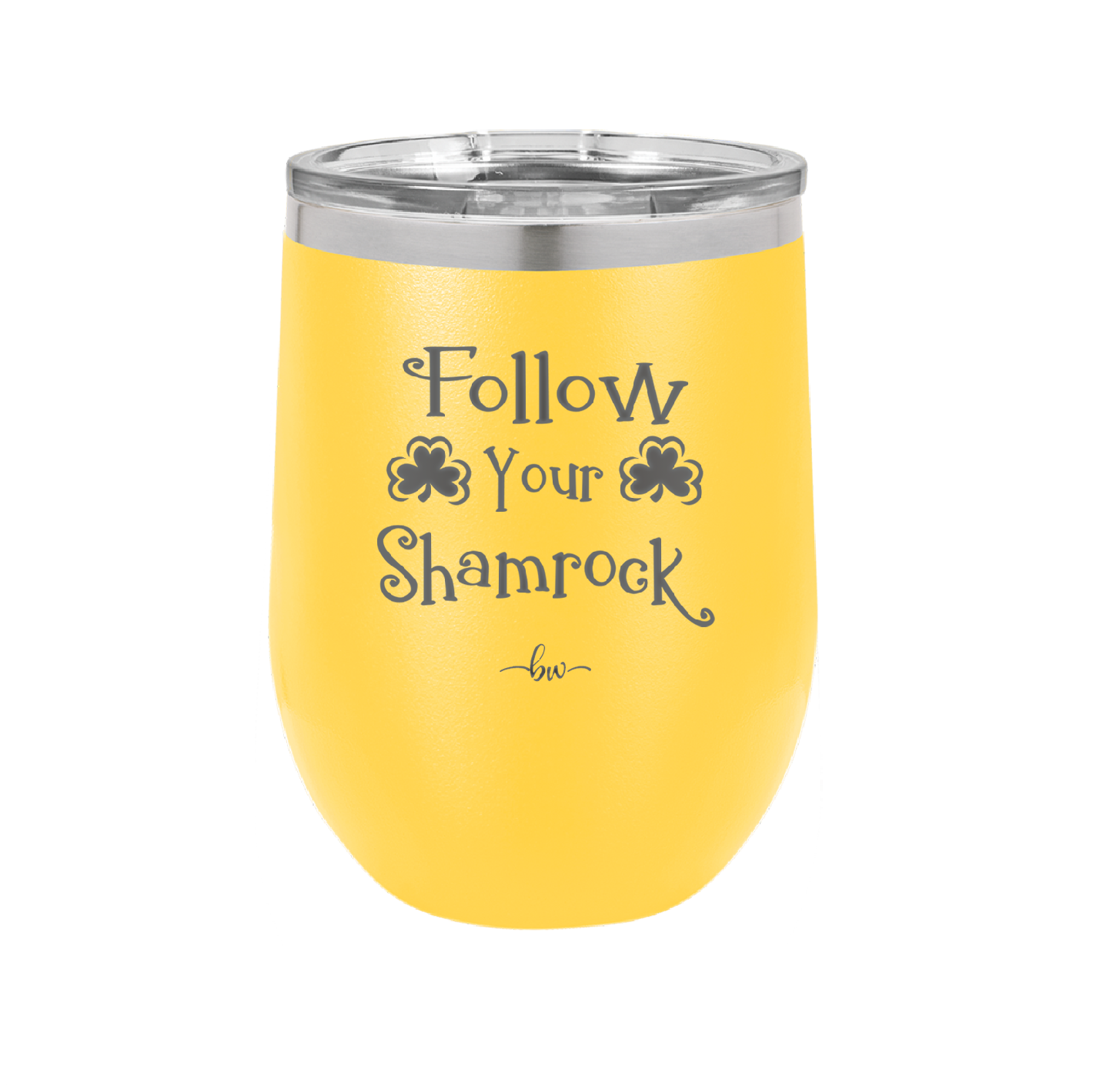 Follow Your Shamrock - Laser Engraved Stainless Steel Drinkware - 1797 -