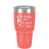 Irish Kisses and Shamrock Wishes - Laser Engraved Stainless Steel Drinkware - 1803 -