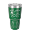 Irish Kisses and Shamrock Wishes - Laser Engraved Stainless Steel Drinkware - 1803 -