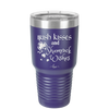 Irish Kisses and Shamrock Wishes - Laser Engraved Stainless Steel Drinkware - 1803 -