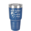 Irish Kisses and Shamrock Wishes - Laser Engraved Stainless Steel Drinkware - 1803 -