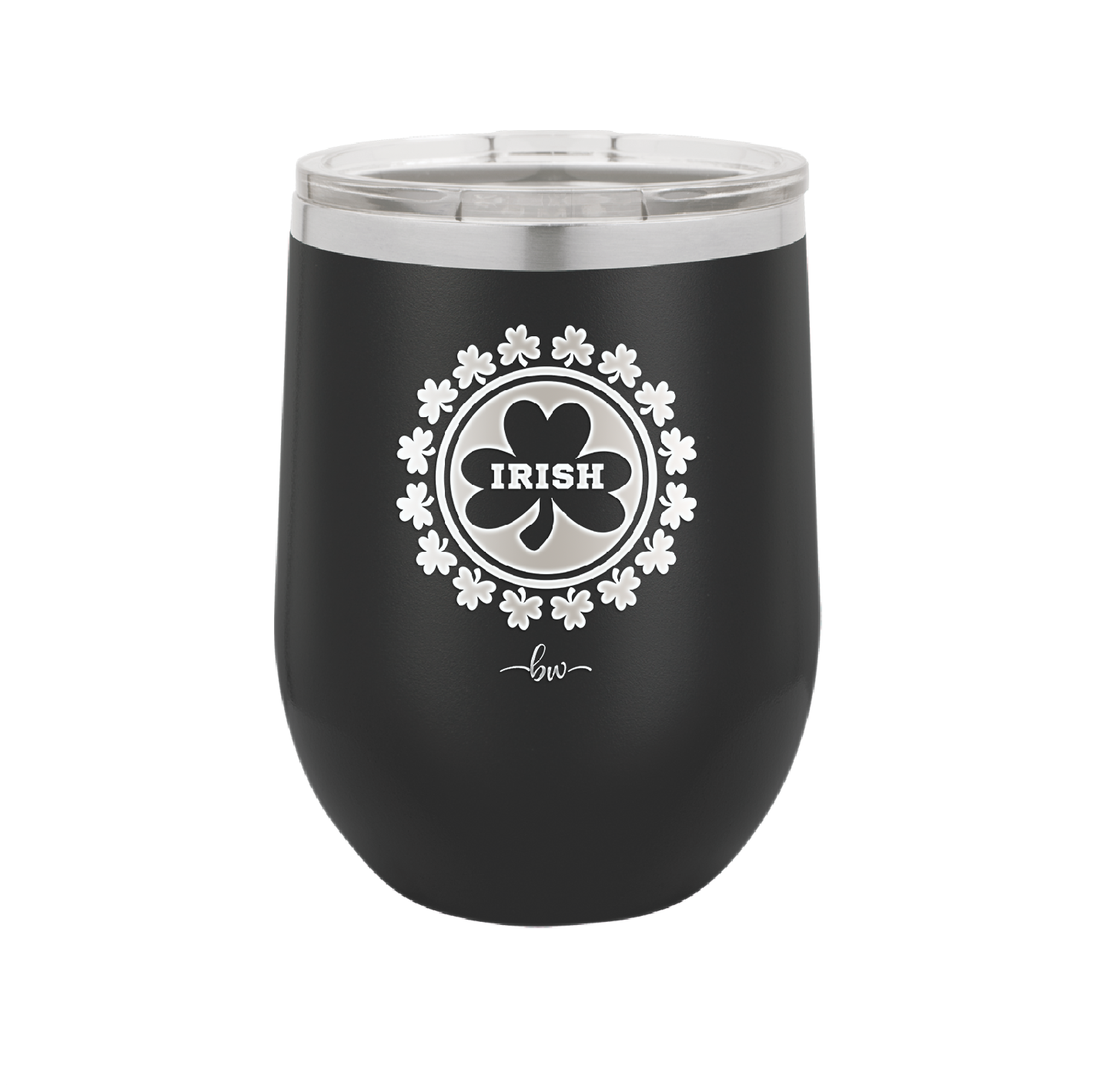 Irish Shamrock - Laser Engraved Stainless Steel Drinkware - 1807 -