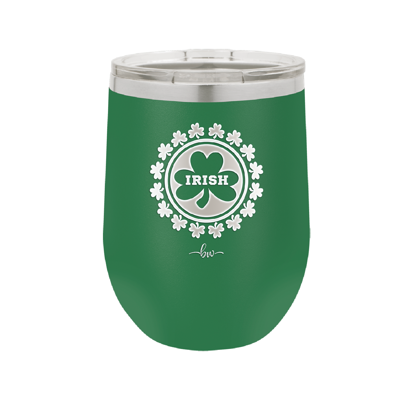 Irish Shamrock - Laser Engraved Stainless Steel Drinkware - 1807 -