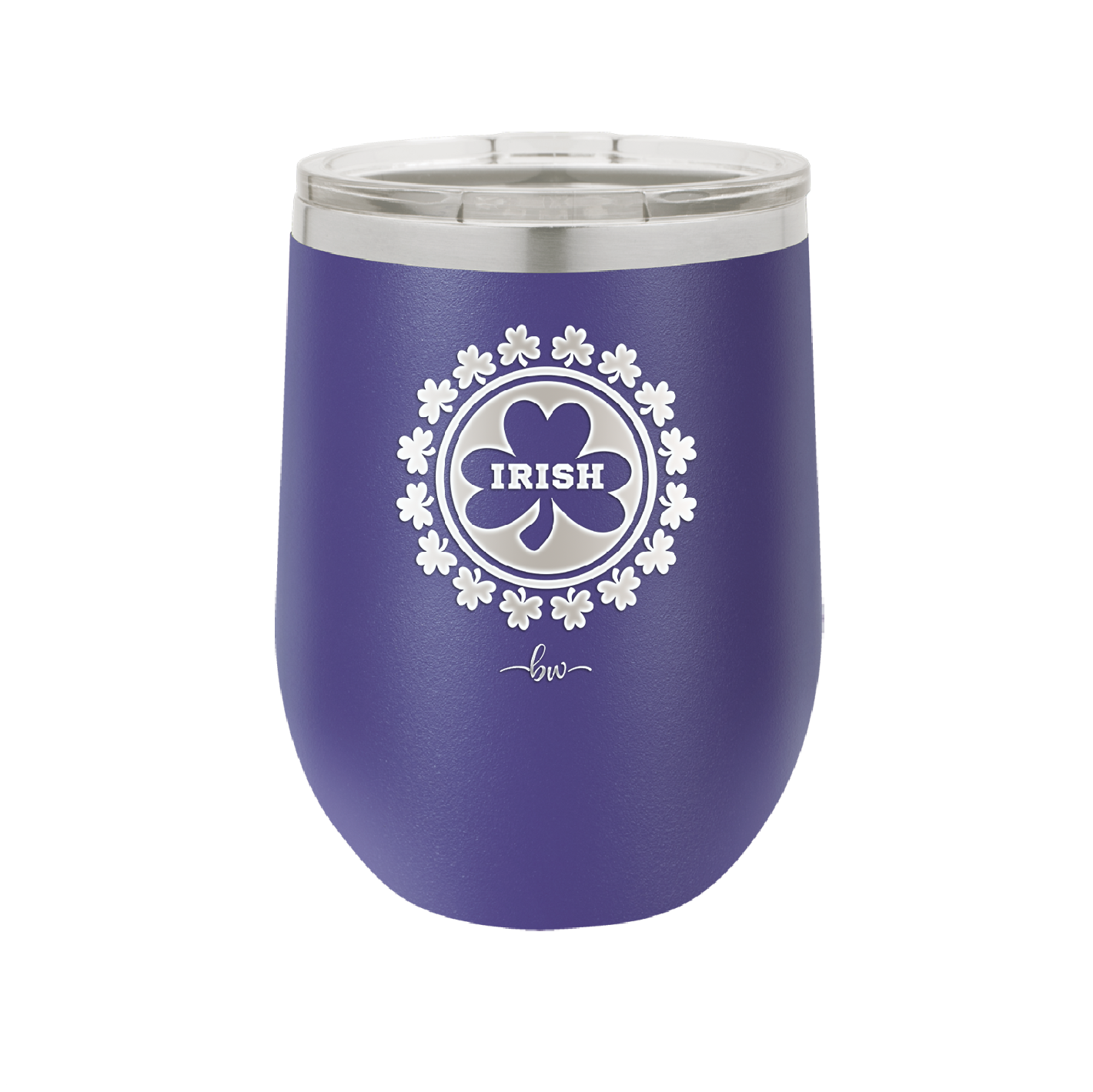 Irish Shamrock - Laser Engraved Stainless Steel Drinkware - 1807 -