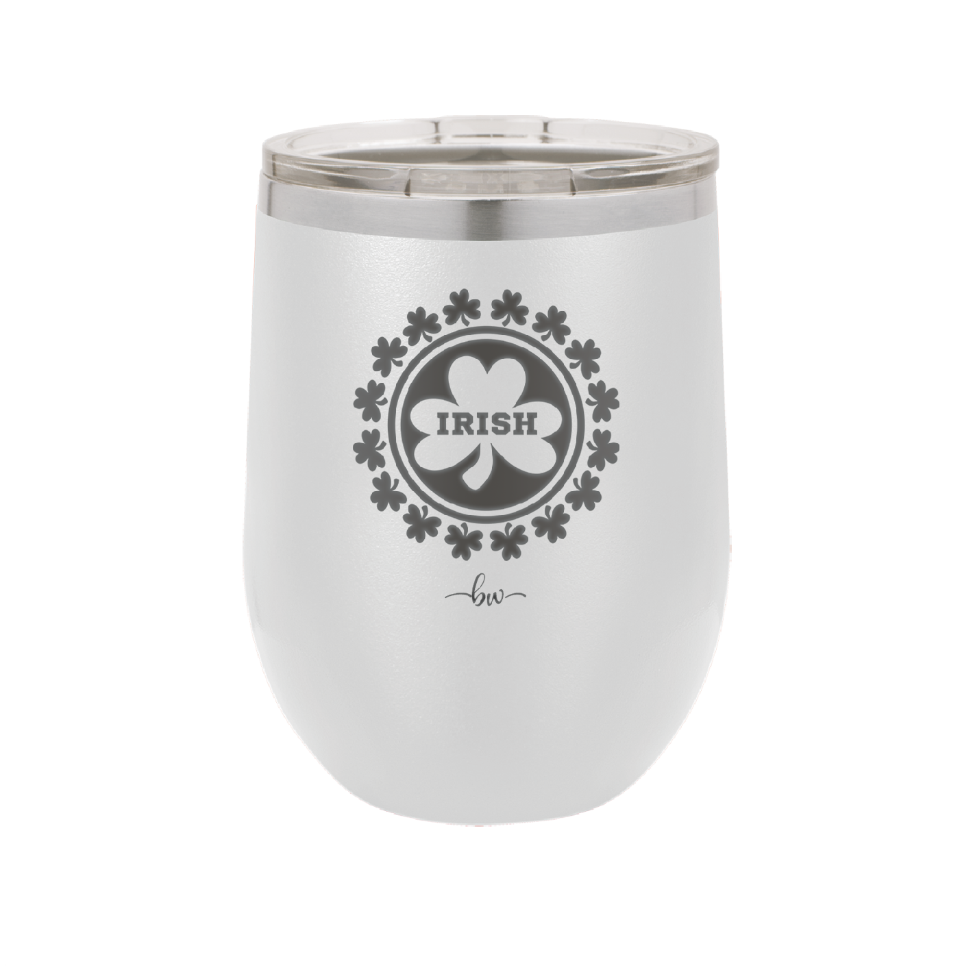 Irish Shamrock - Laser Engraved Stainless Steel Drinkware - 1807 -
