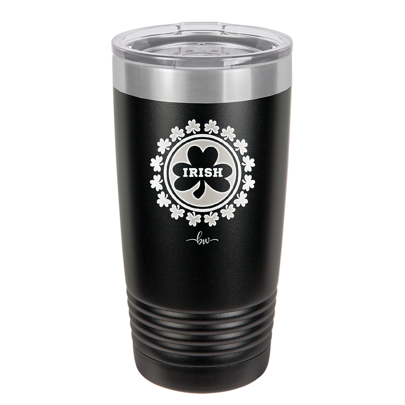 Irish Shamrock - Laser Engraved Stainless Steel Drinkware - 1807 -