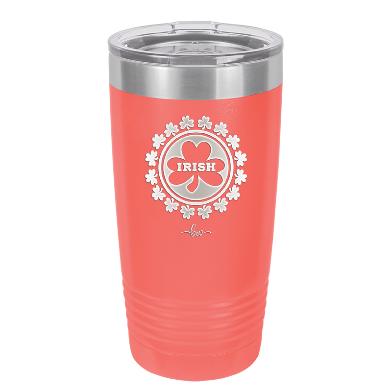 Irish Shamrock - Laser Engraved Stainless Steel Drinkware - 1807 -
