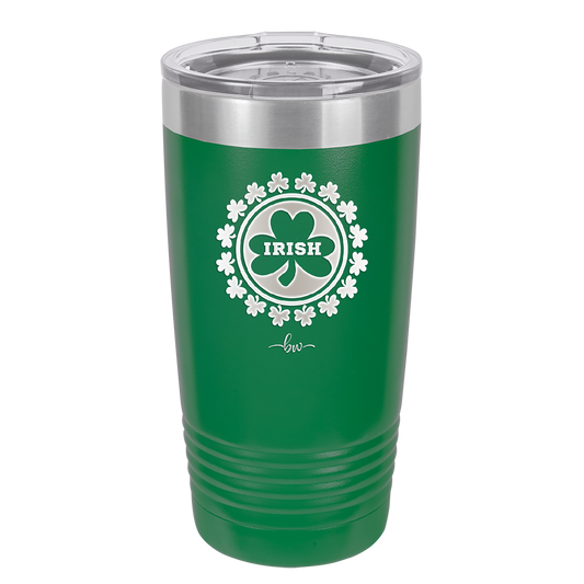 Irish Shamrock - Laser Engraved Stainless Steel Drinkware - 1807 -