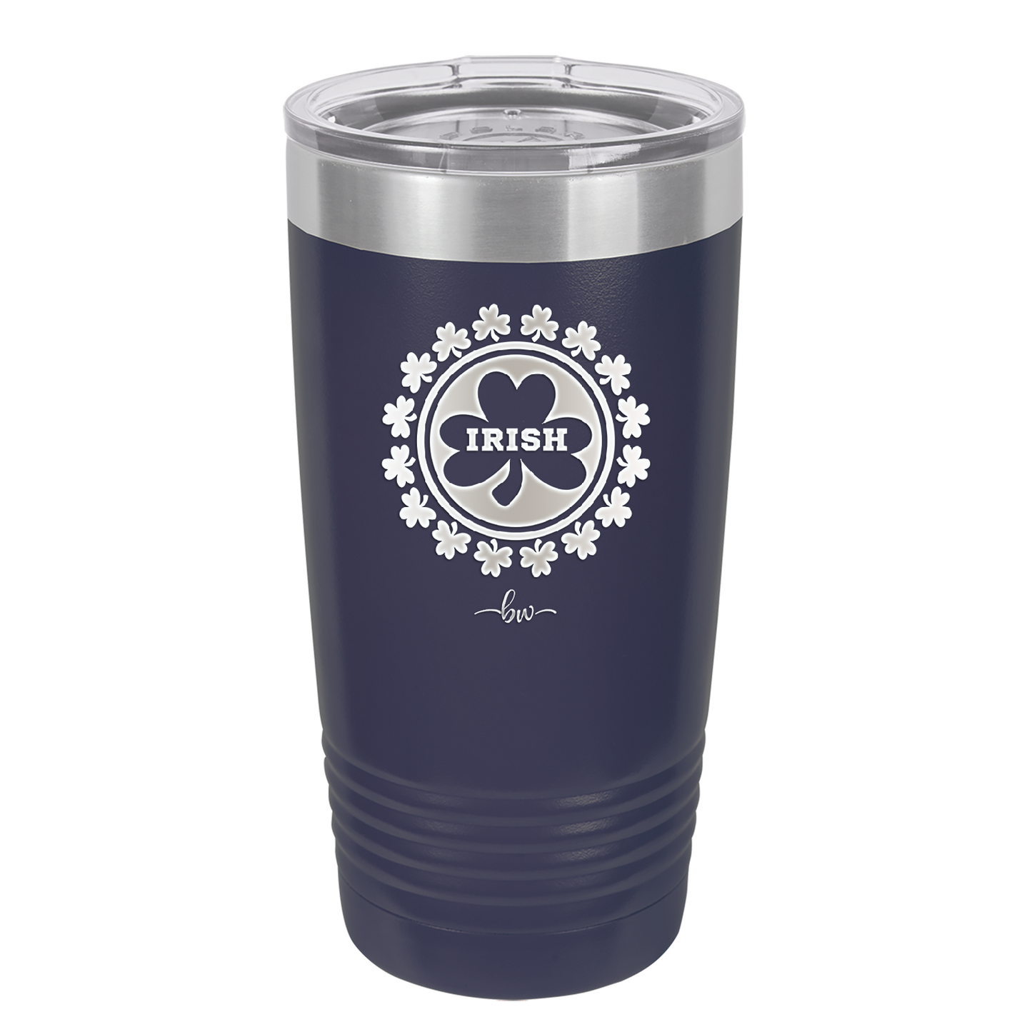 Irish Shamrock - Laser Engraved Stainless Steel Drinkware - 1807 -