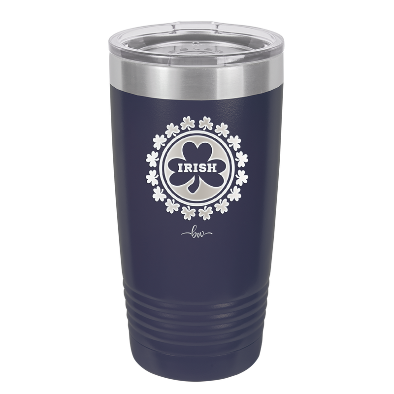 Irish Shamrock - Laser Engraved Stainless Steel Drinkware - 1807 -