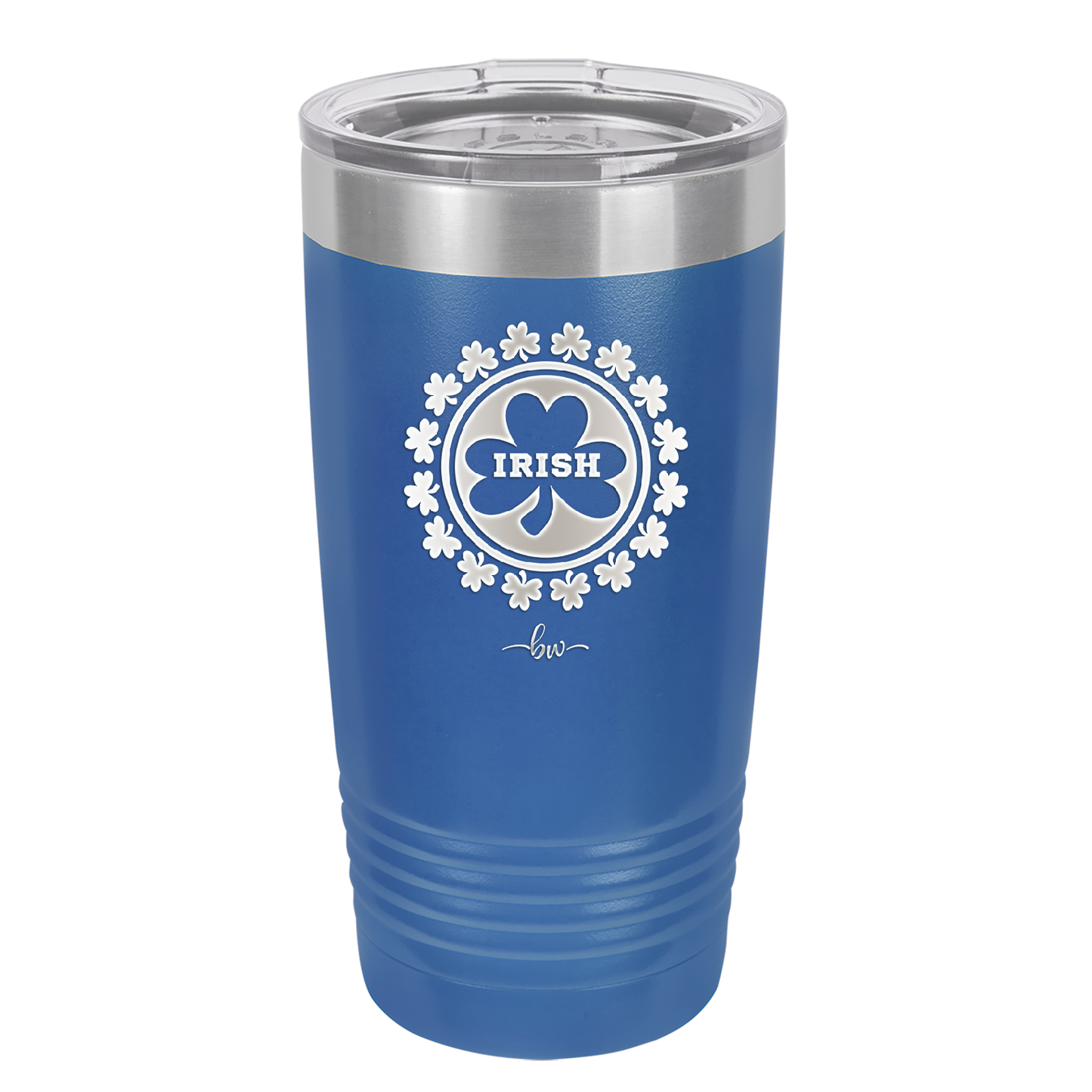 Irish Shamrock - Laser Engraved Stainless Steel Drinkware - 1807 -