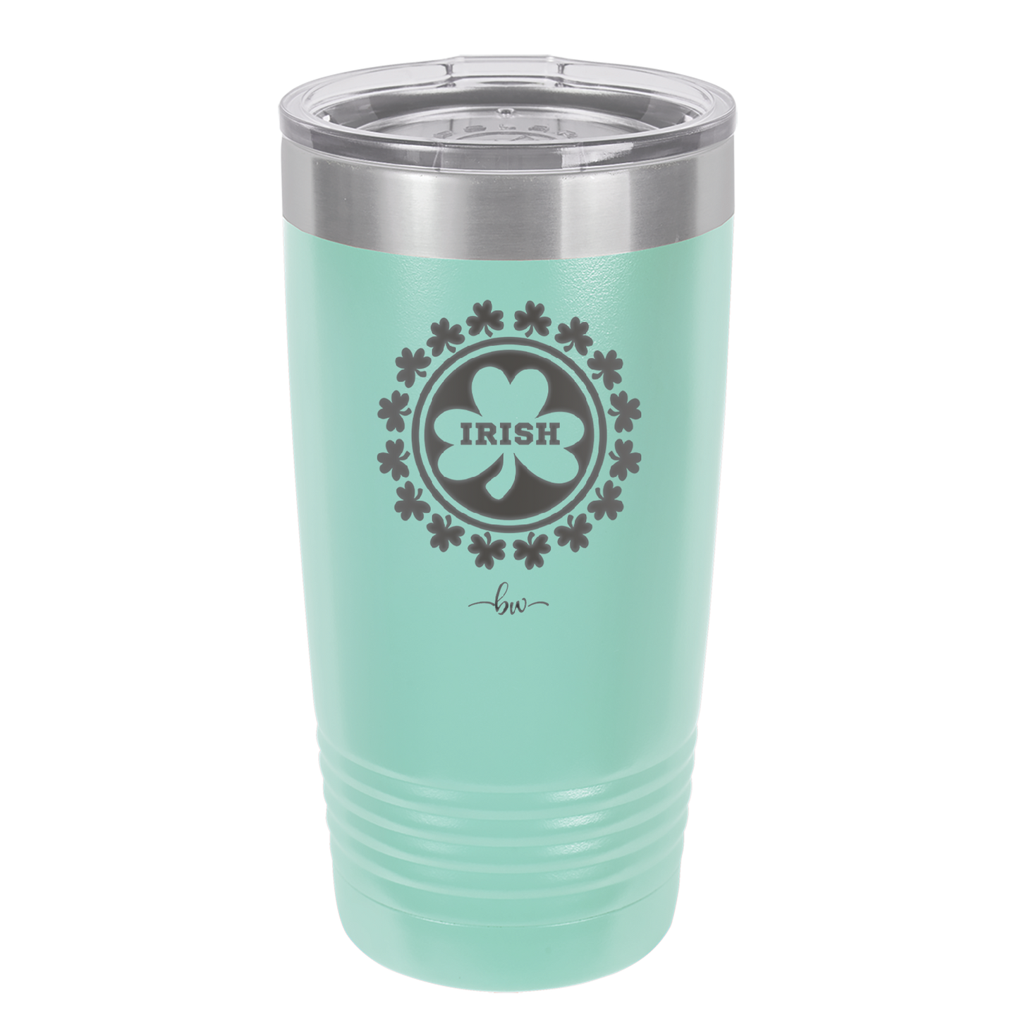 Irish Shamrock - Laser Engraved Stainless Steel Drinkware - 1807 -