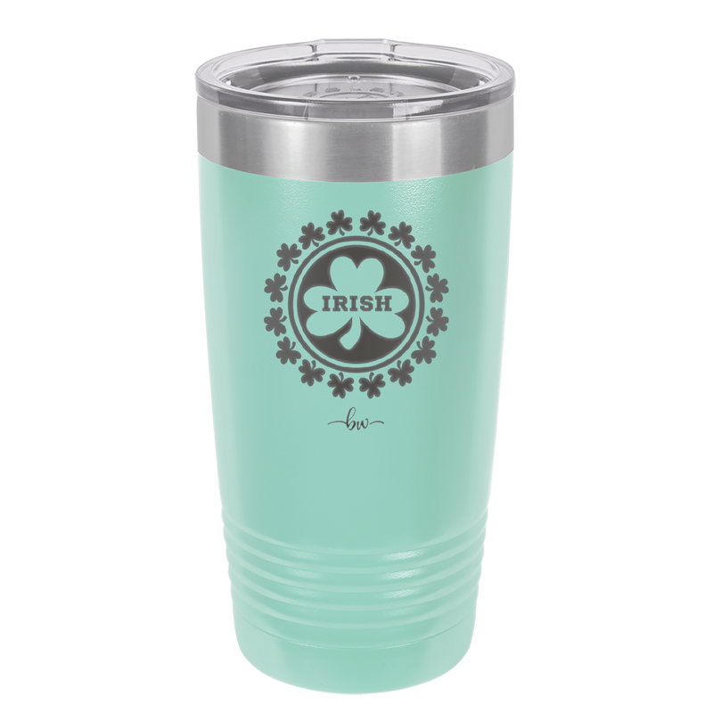 Irish Shamrock - Laser Engraved Stainless Steel Drinkware - 1807 -