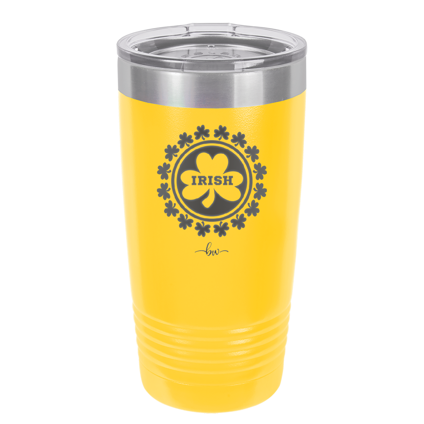 Irish Shamrock - Laser Engraved Stainless Steel Drinkware - 1807 -