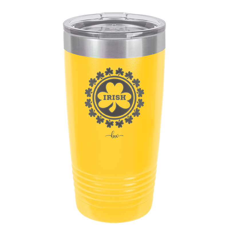 Irish Shamrock - Laser Engraved Stainless Steel Drinkware - 1807 -