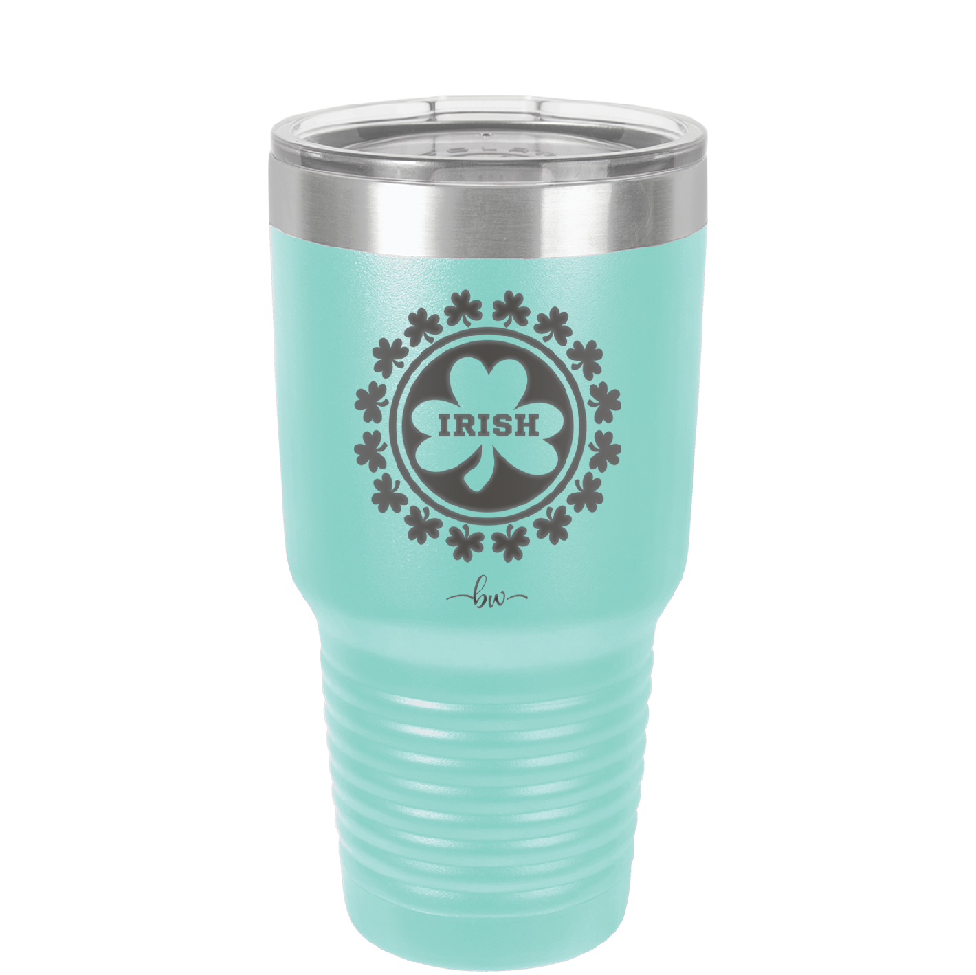 Irish Shamrock - Laser Engraved Stainless Steel Drinkware - 1807 -