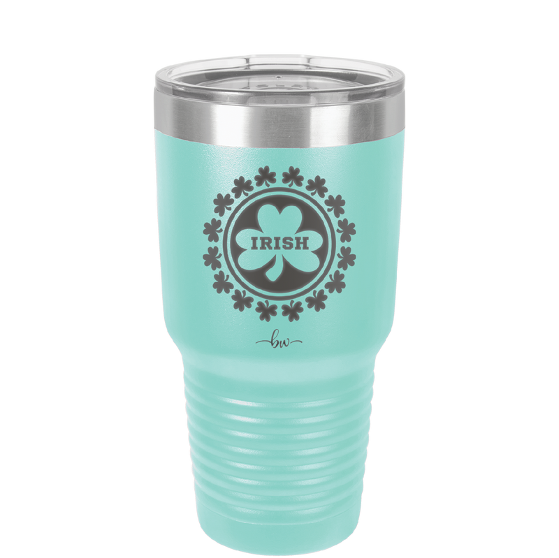 Irish Shamrock - Laser Engraved Stainless Steel Drinkware - 1807 -