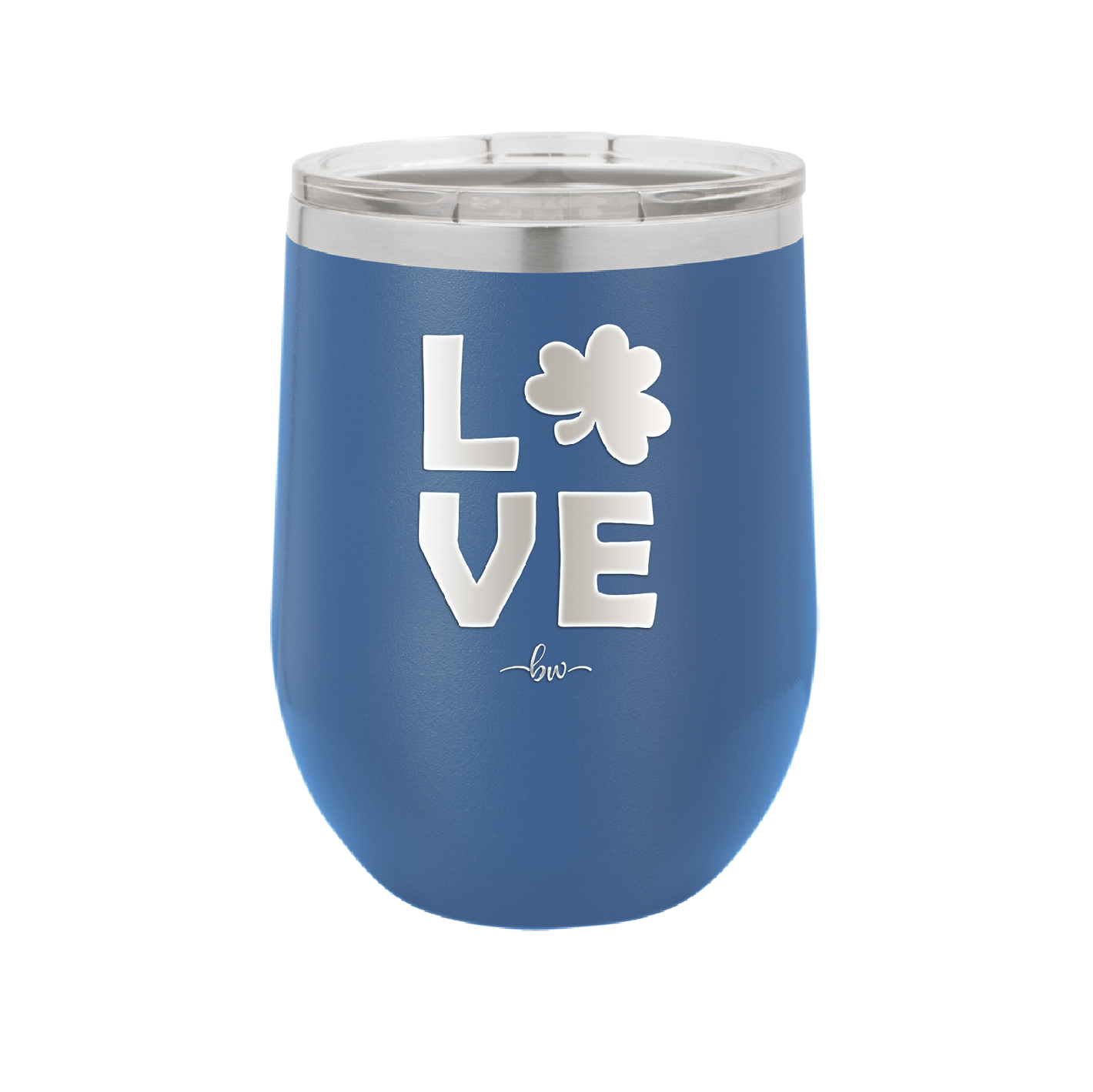 LOVE with Shamrock - Laser Engraved Stainless Steel Drinkware - 1825 -