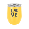 LOVE with Shamrock - Laser Engraved Stainless Steel Drinkware - 1825 -
