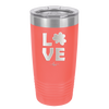 LOVE with Shamrock - Laser Engraved Stainless Steel Drinkware - 1825 -