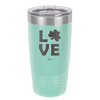 LOVE with Shamrock - Laser Engraved Stainless Steel Drinkware - 1825 -