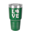 LOVE with Shamrock - Laser Engraved Stainless Steel Drinkware - 1825 -