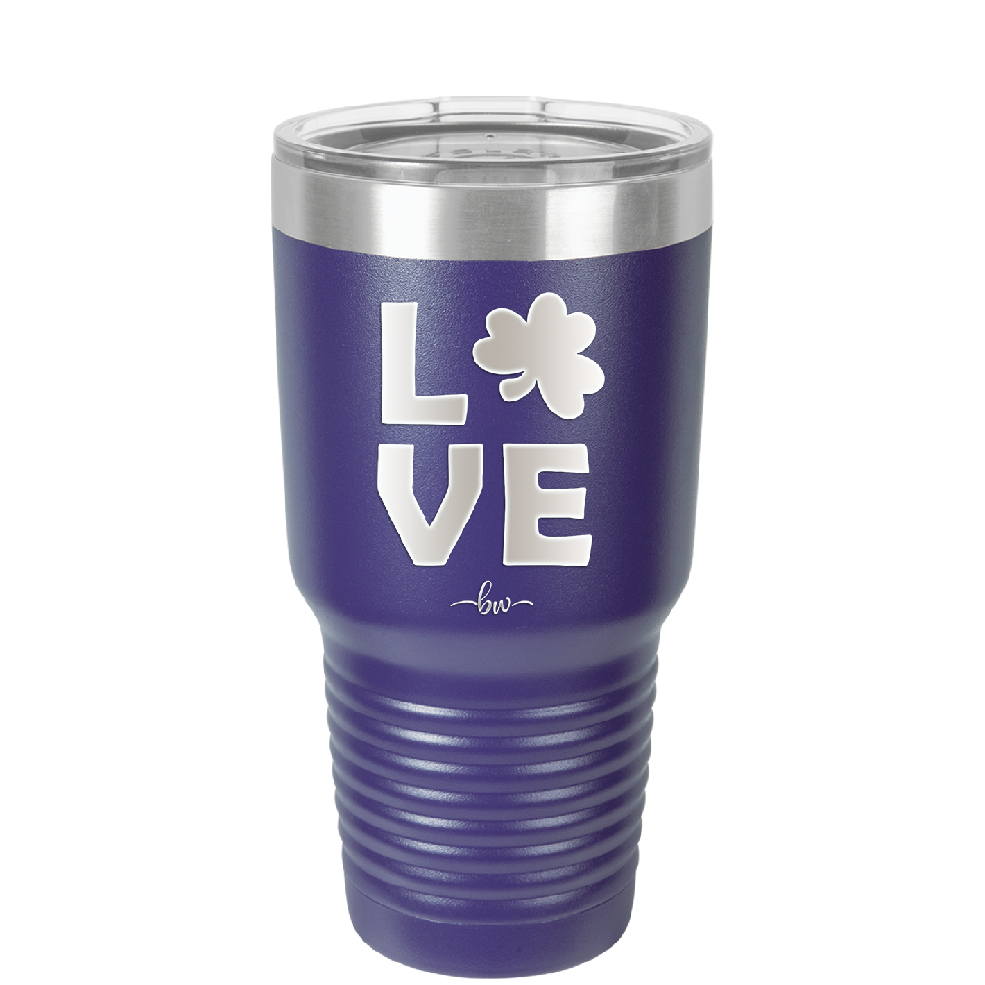 LOVE with Shamrock - Laser Engraved Stainless Steel Drinkware - 1825 -