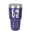 LOVE with Shamrock - Laser Engraved Stainless Steel Drinkware - 1825 -