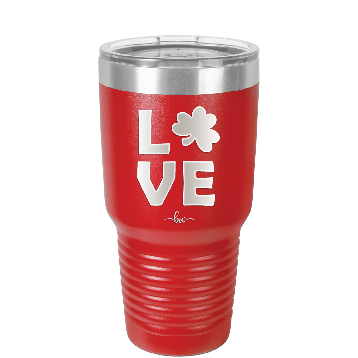LOVE with Shamrock - Laser Engraved Stainless Steel Drinkware - 1825 -
