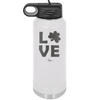 LOVE with Shamrock - Laser Engraved Stainless Steel Drinkware - 1825 -