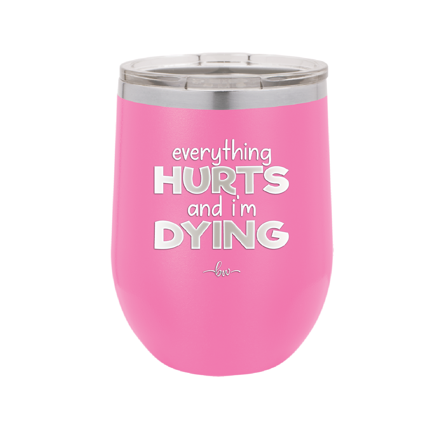 Everything Hurts and I'm Dying - Laser Engraved Stainless Steel Drinkware - 1841 -