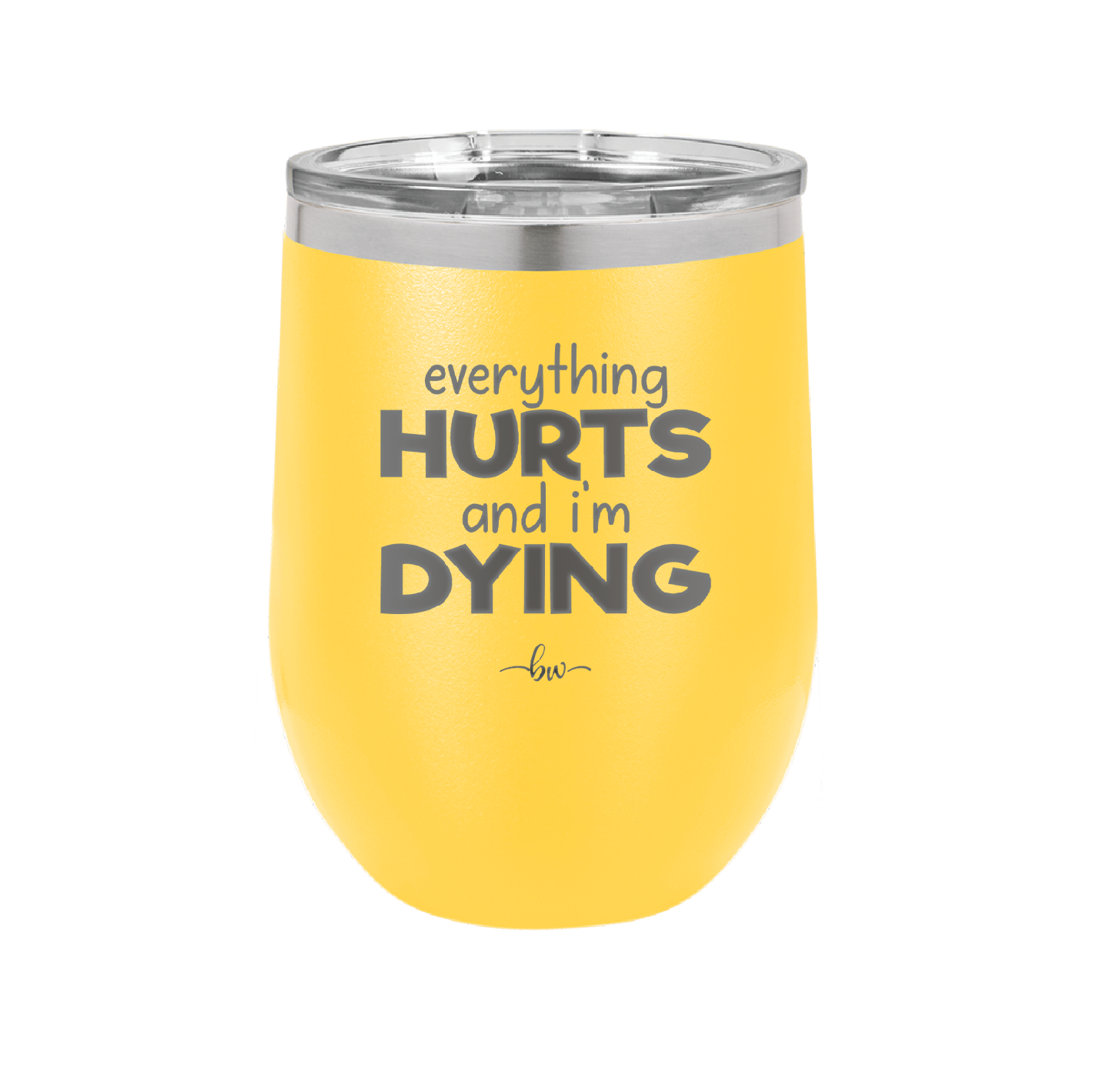 Everything Hurts and I'm Dying - Laser Engraved Stainless Steel Drinkware - 1841 -
