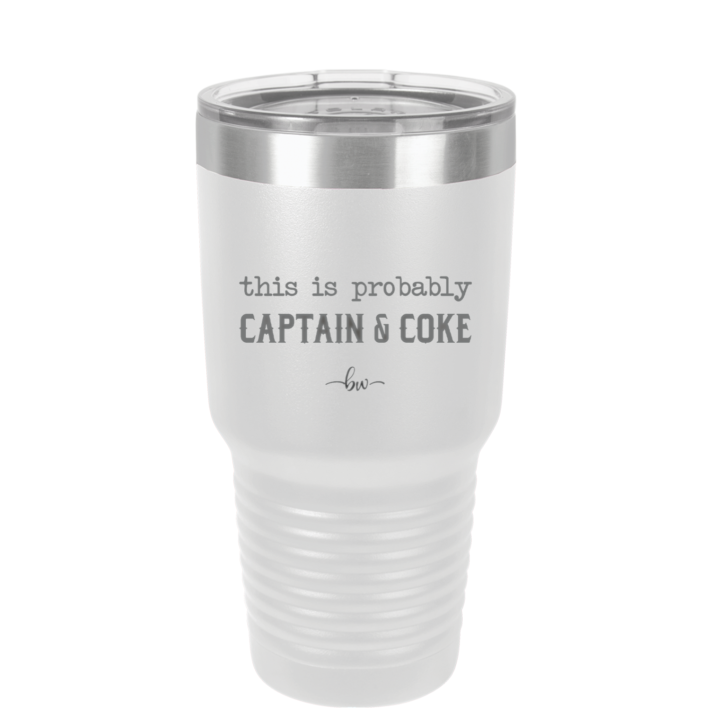 This is Probably Captain and Coke - Laser Engraved Stainless Steel Drinkware - 1844 -