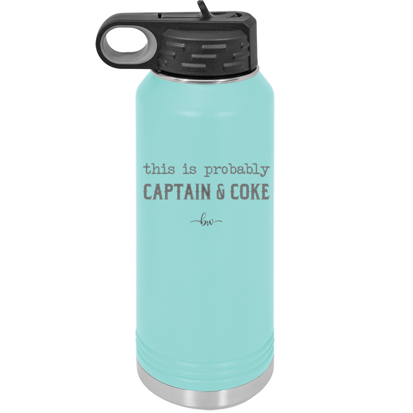This is Probably Captain and Coke - Laser Engraved Stainless Steel Drinkware - 1844 -