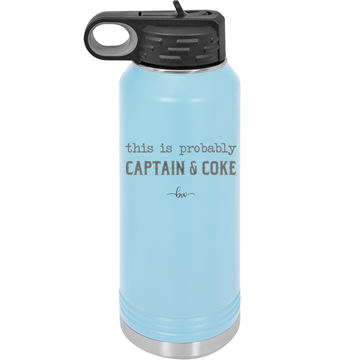 This is Probably Captain and Coke - Laser Engraved Stainless Steel Drinkware - 1844 -