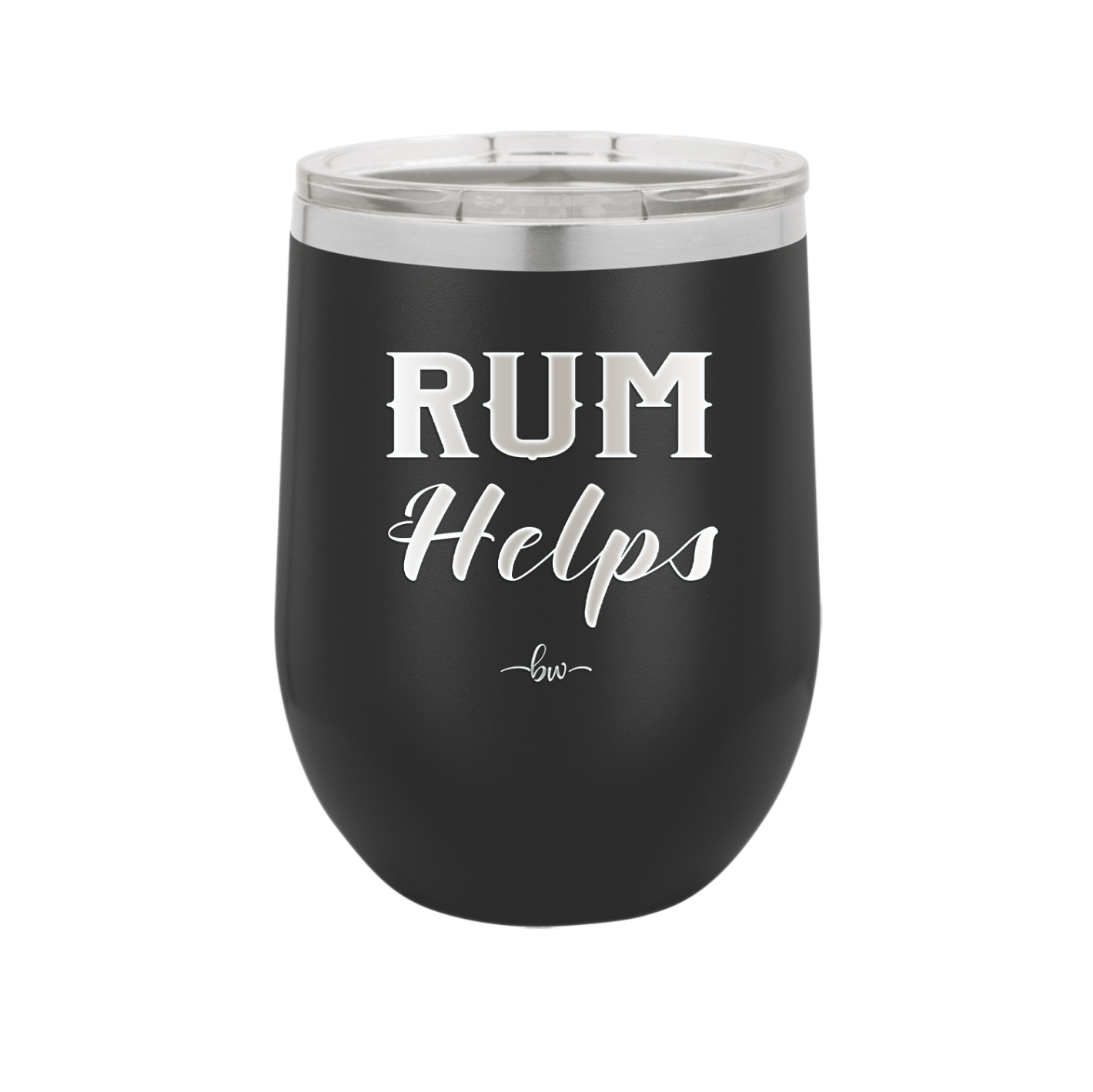 Rum Helps - Laser Engraved Stainless Steel Drinkware - 1848 -
